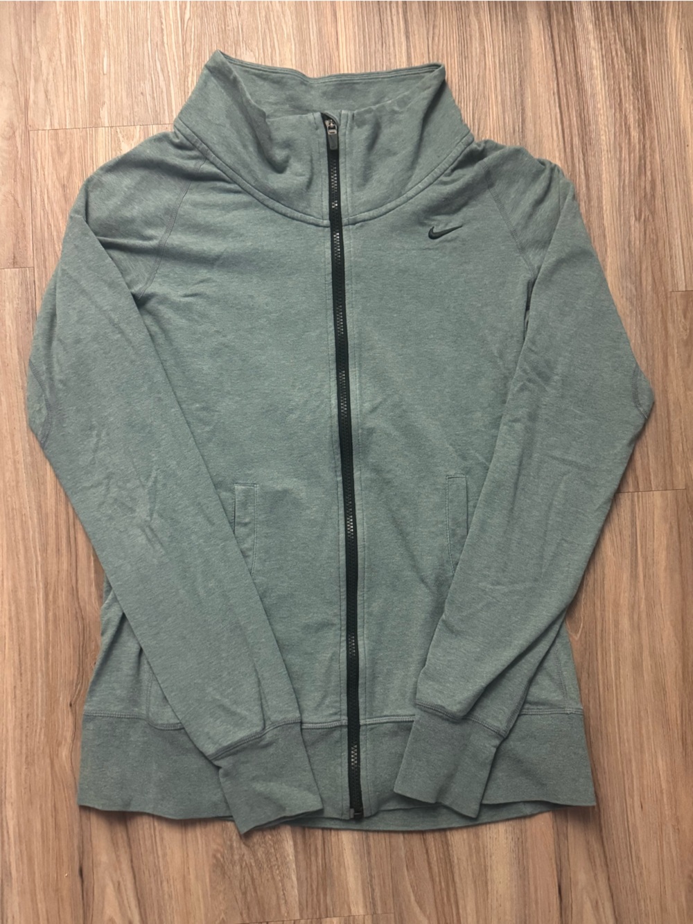 Nike Light Olive Green Full-Zip Hoodie